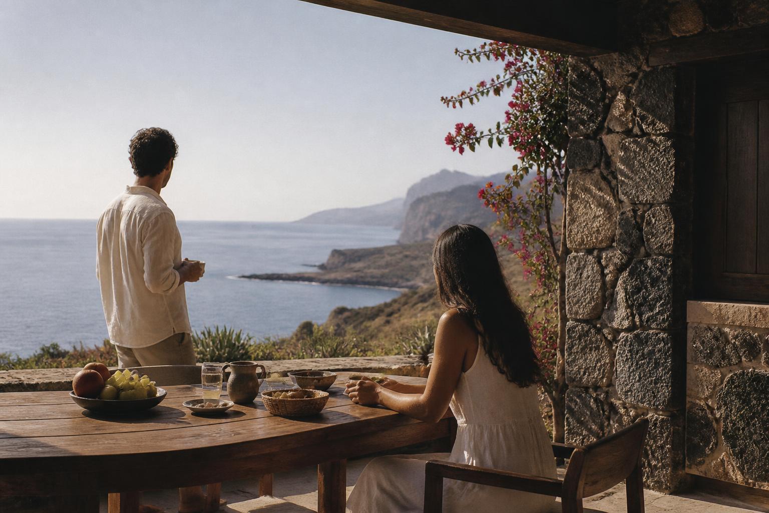 Villa contemporaine face à l'océan aux Canaries